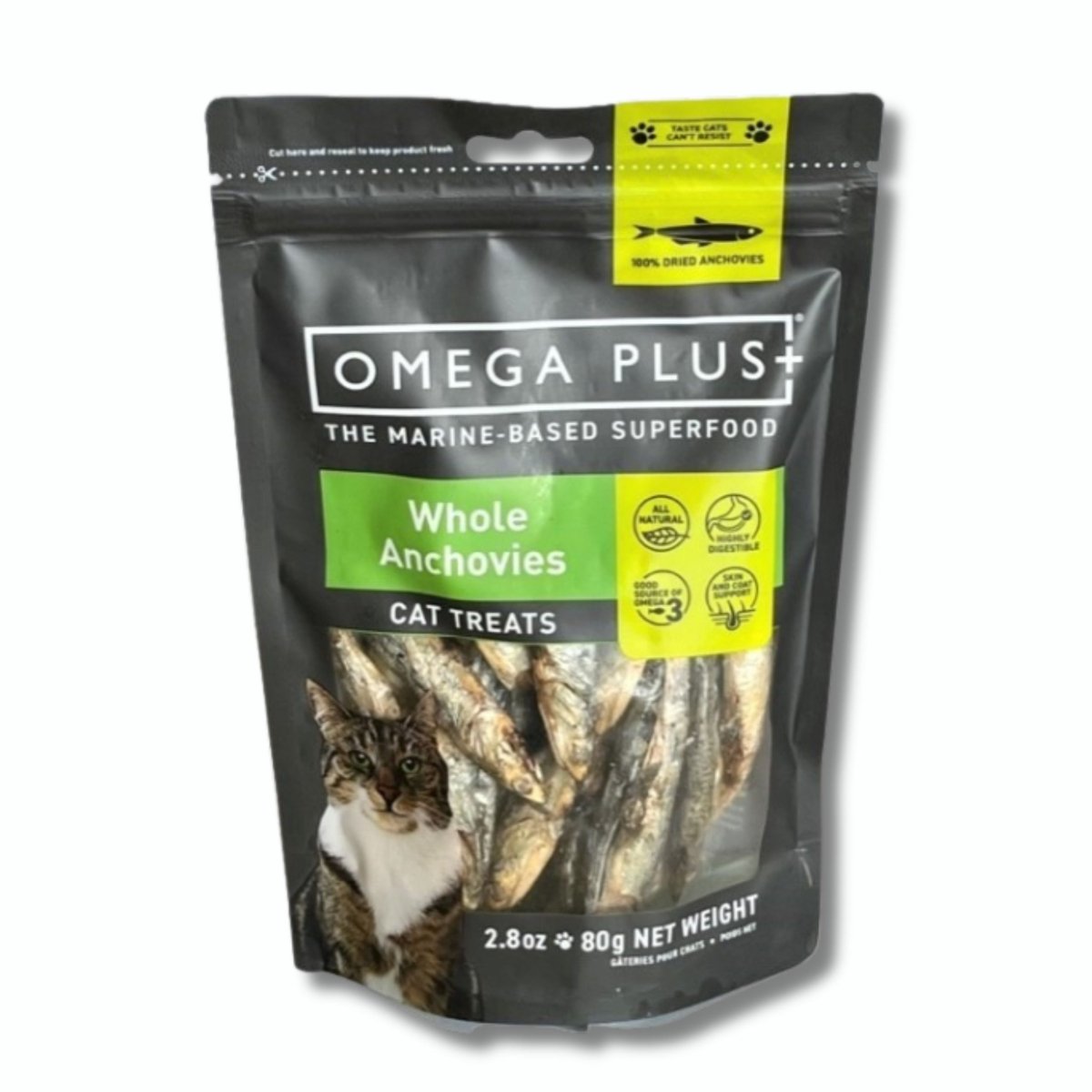 Omega Plus Anchovy Cat Treat 80g - Pet Supply